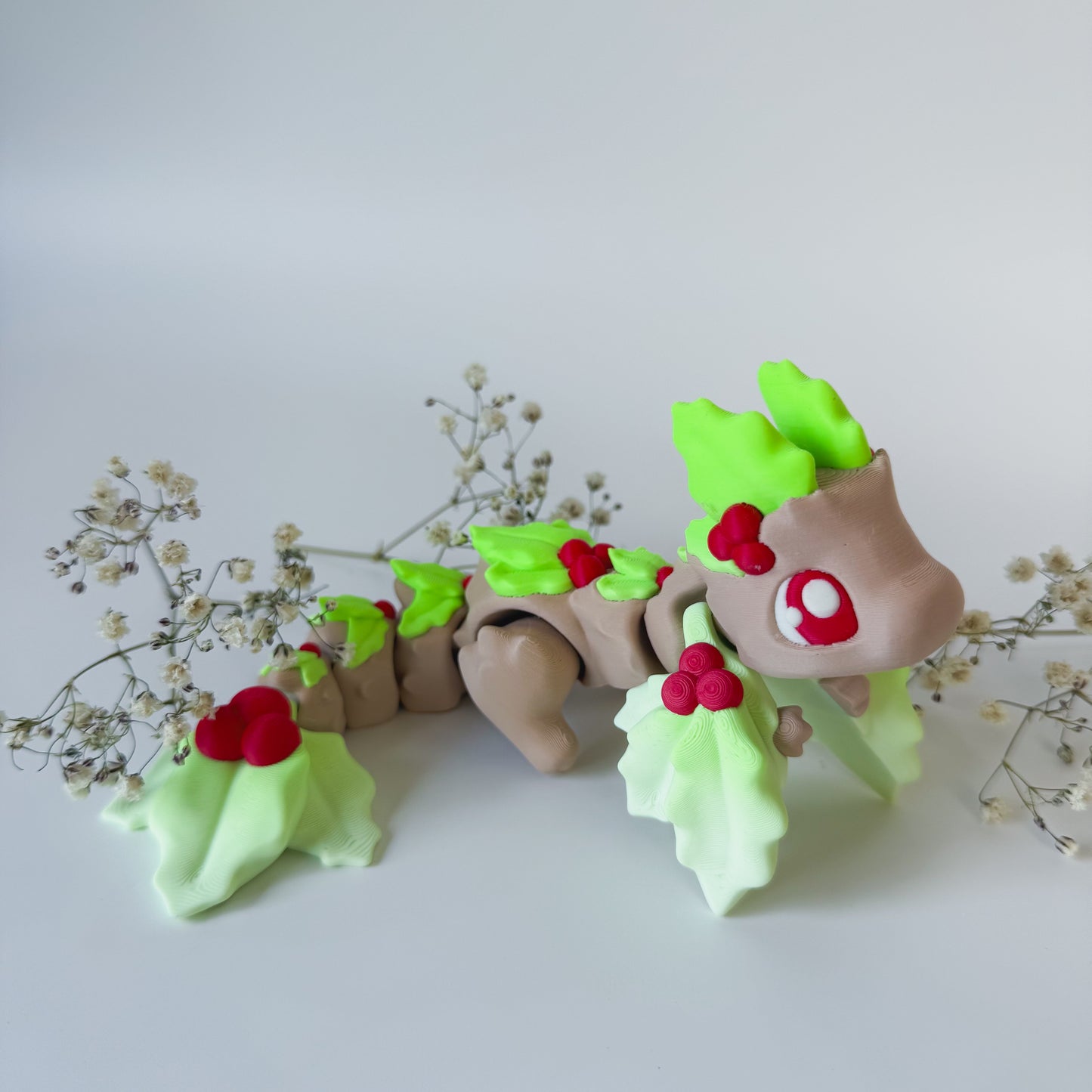 Mistletoe Christmas Dragon – Festive Holiday Collectible Figurine, Limited Edition, Unique Gift for Dragon Lovers