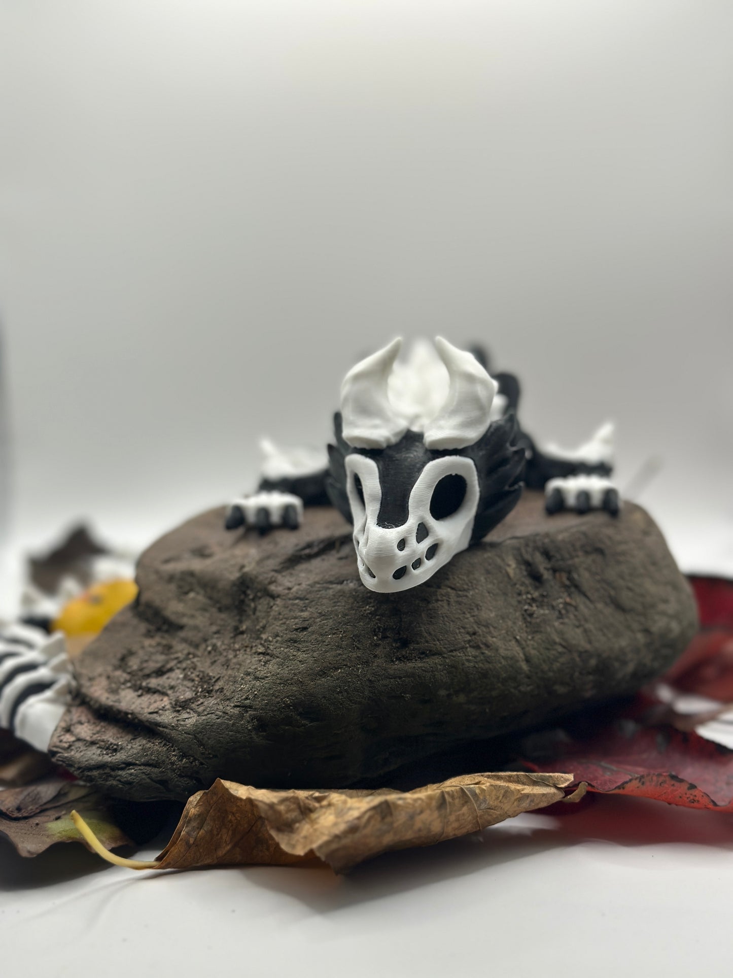 Articulating MEGA Skeleton Dragon | 3D Printed Gothic Dragon Decor | Fantasy Figure