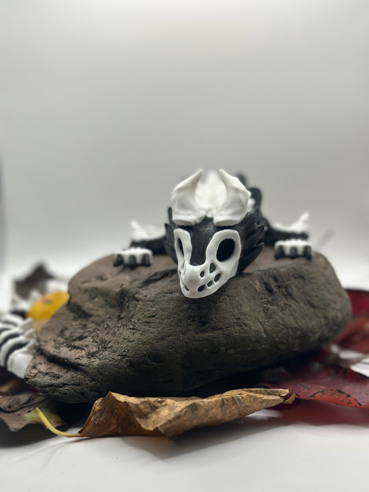 Articulating MEGA Skeleton Dragon | 3D Printed Gothic Dragon Decor | Fantasy Figure