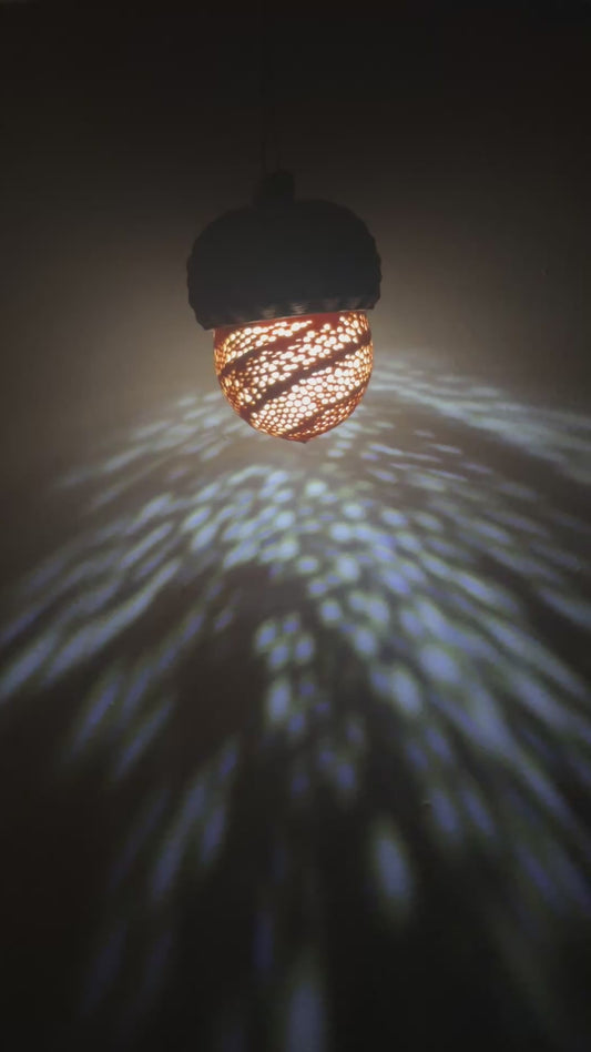 Elegant Acorn Voronoi Tea Light Ornaments – Hanging & Standing Decor for a Cozy Fall Ambiance